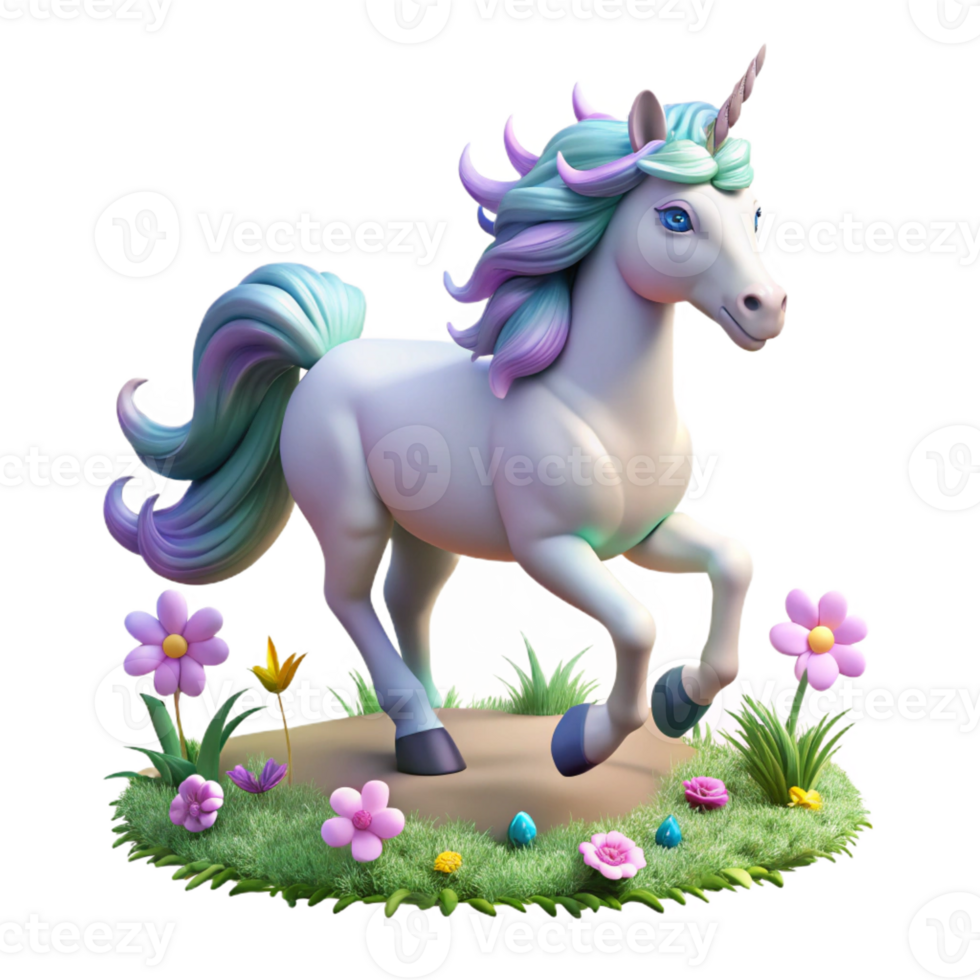 magnificent classic A Graceful Unicorn Prancing Through a detailed png