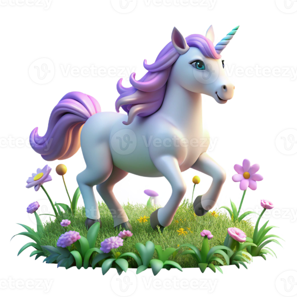 beautiful minimalist A Graceful Unicorn Prancing Through a professional png