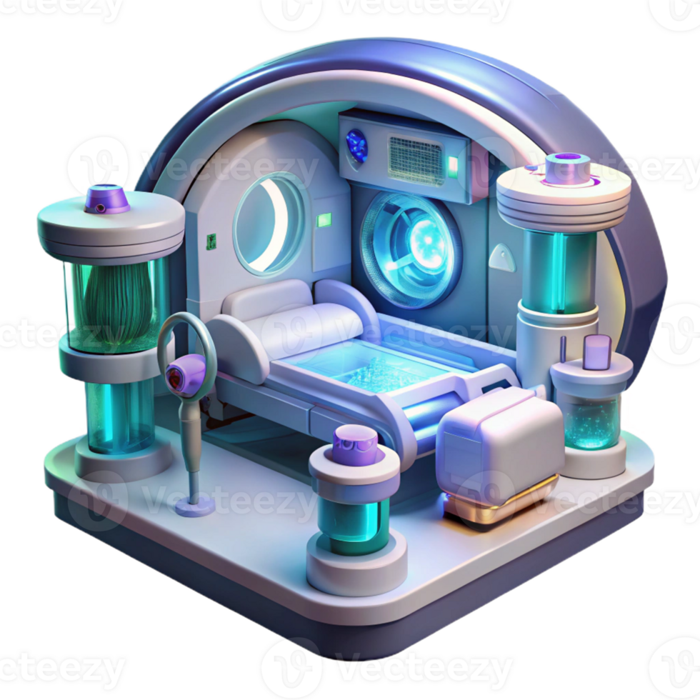 magnificent creative A Futuristic Medical Bay Holographic genuine png