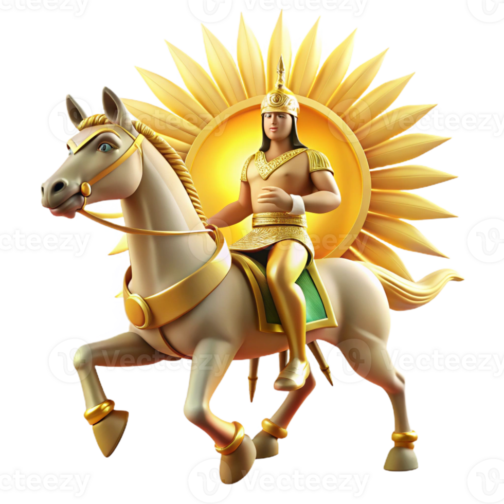 impressive vintage A Powerful Ra Riding His Sun Chariot high resolution png