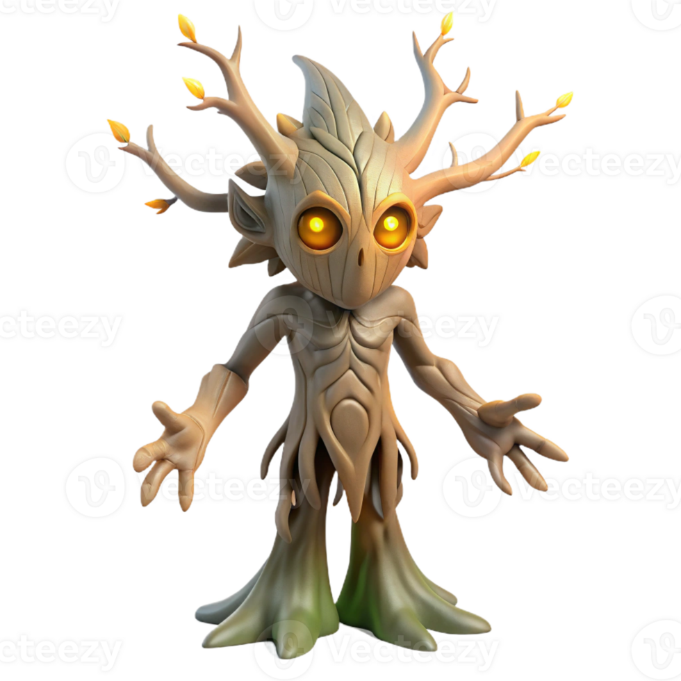 dramatic contemporary A Majestic Humanoid Tree Spirit with high quality png