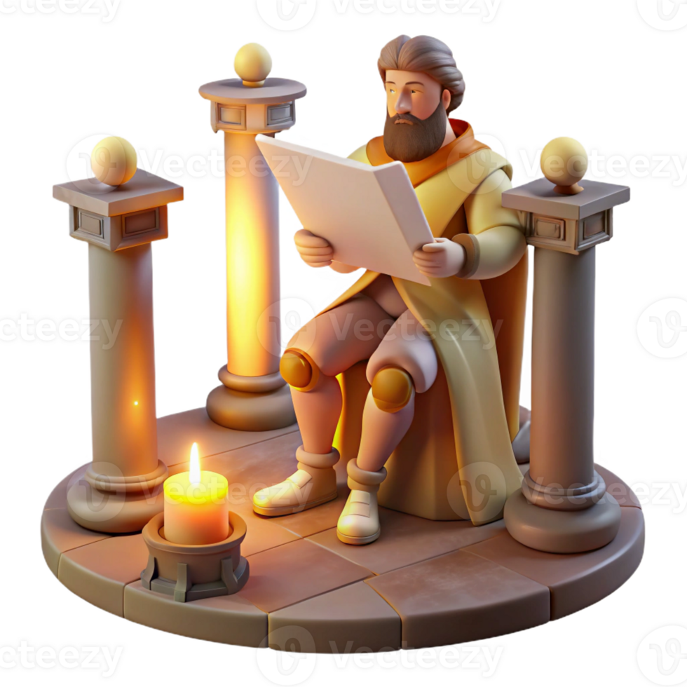 vibrant abstract A Wise Centaur Scholar Reading a Scroll genuine png