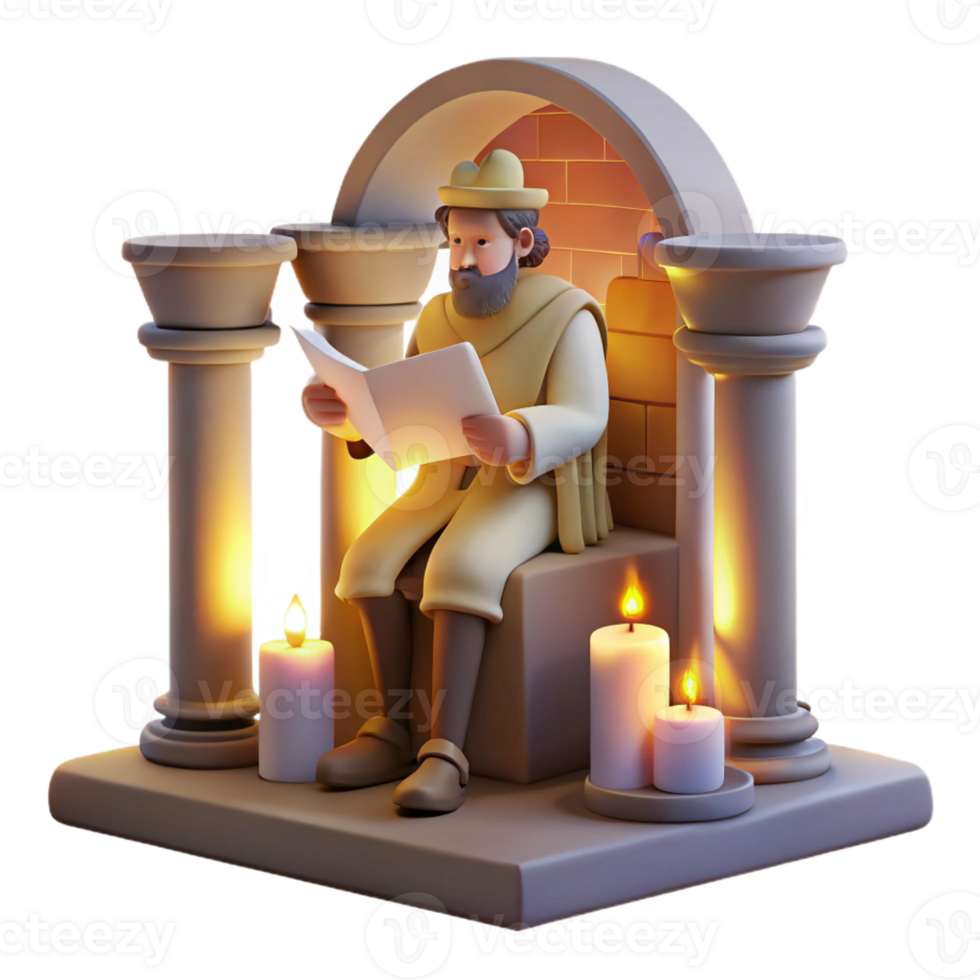 elegant contemporary A Wise Centaur Scholar Reading a Scroll original png