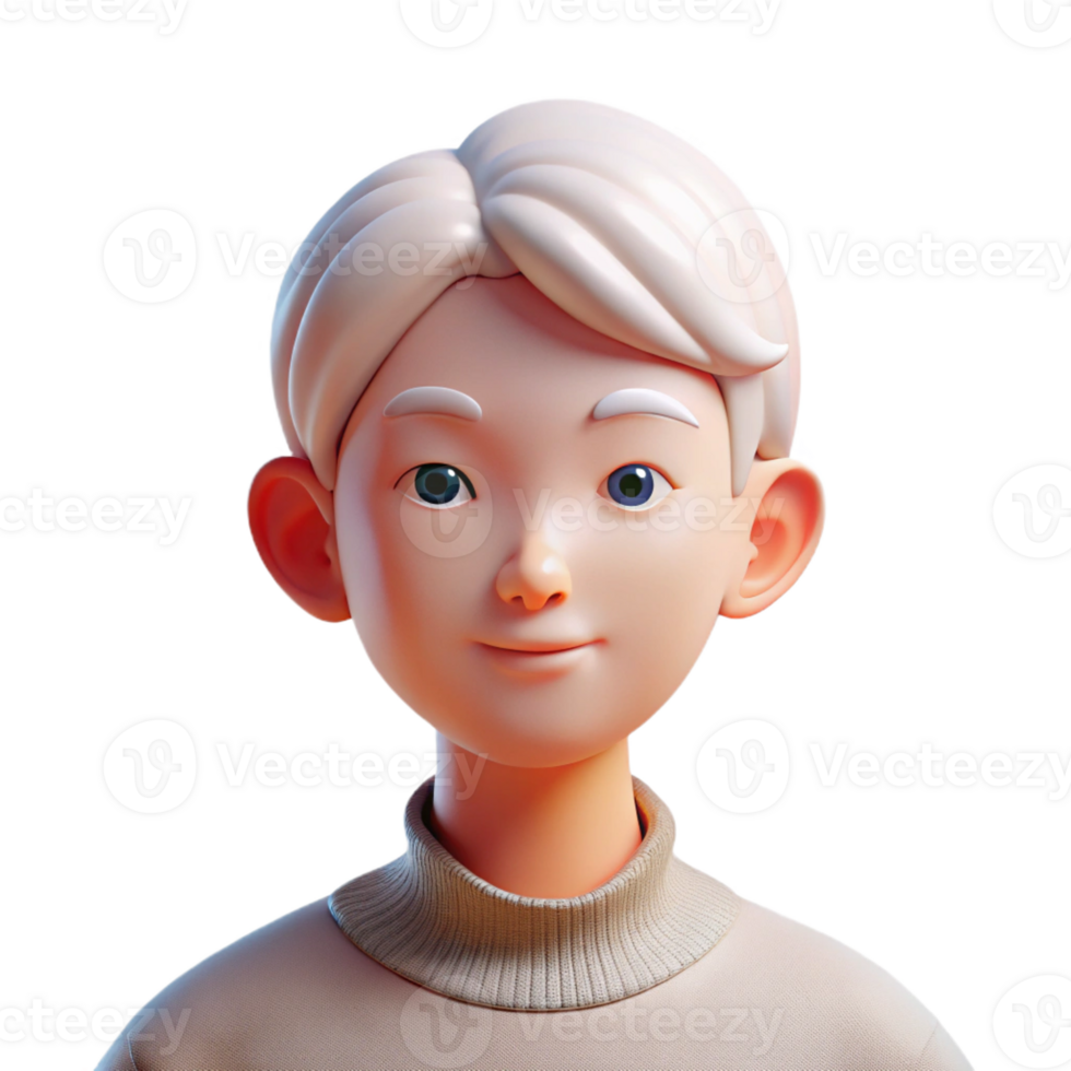 vibrant contemporary Portrait of a Person with Albinism detailed png