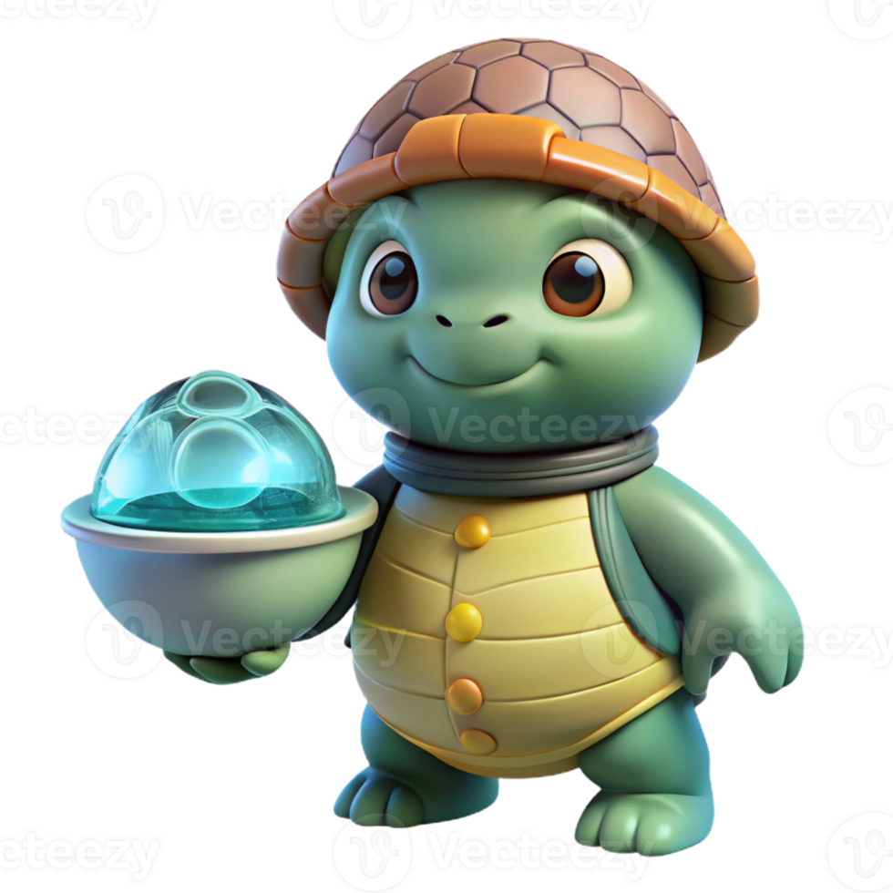 vibrant rustic A Benevolent Kappa with a Turtle Shell premium png
