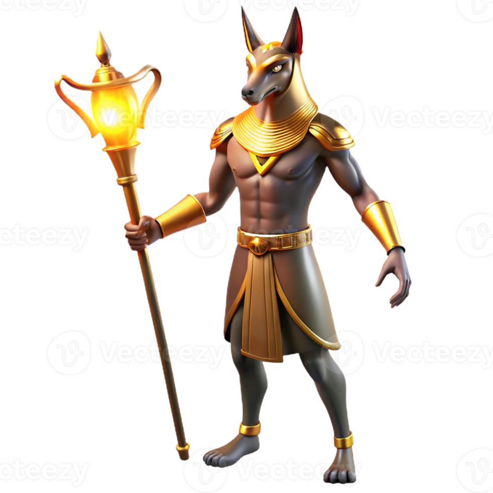 dramatic contemporary A Majestic Anubis with the Head of a high quality png