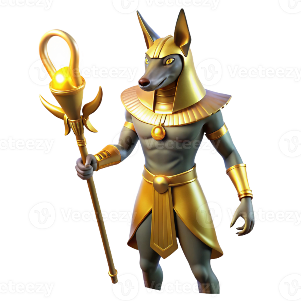 serene abstract A Majestic Anubis with the Head of a professional png