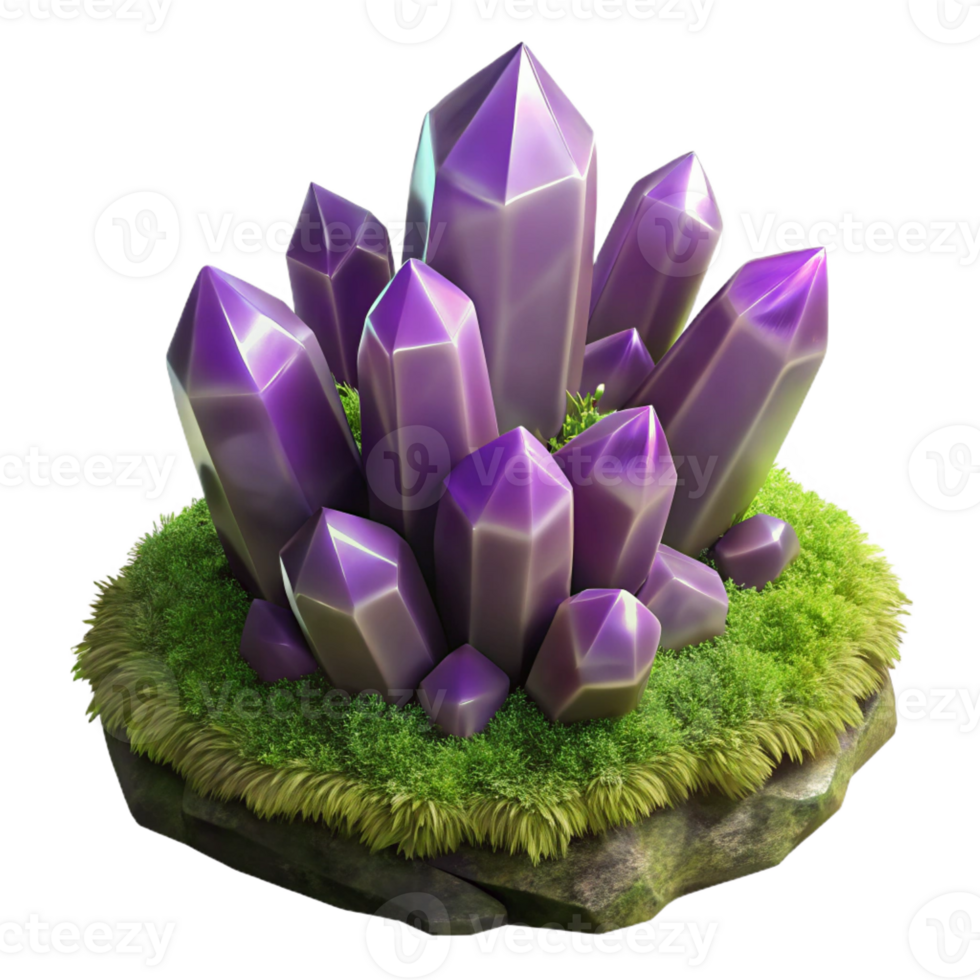 stunning vintage A Cluster of Amethyst Crystals Growing high resolution png
