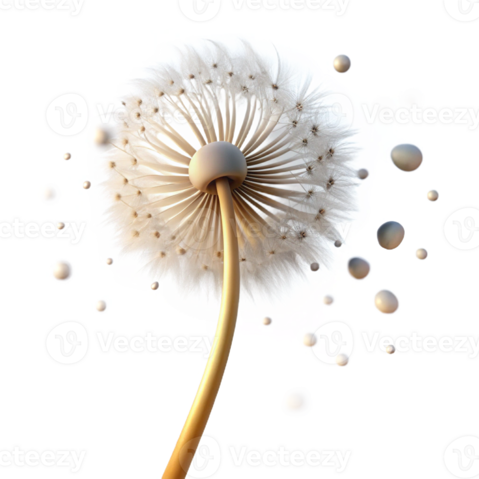 impressive creative A Single Dandelion Seedhead with Seeds high resolution png