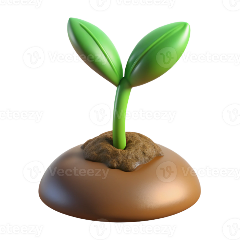 beautiful classic A Sprouting Seedling Pushing Through the high quality png