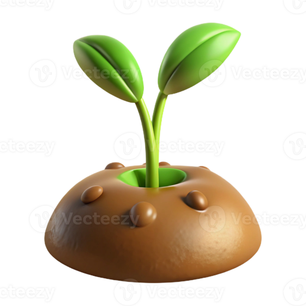 impressive contemporary A Sprouting Seedling Pushing Through the professional png