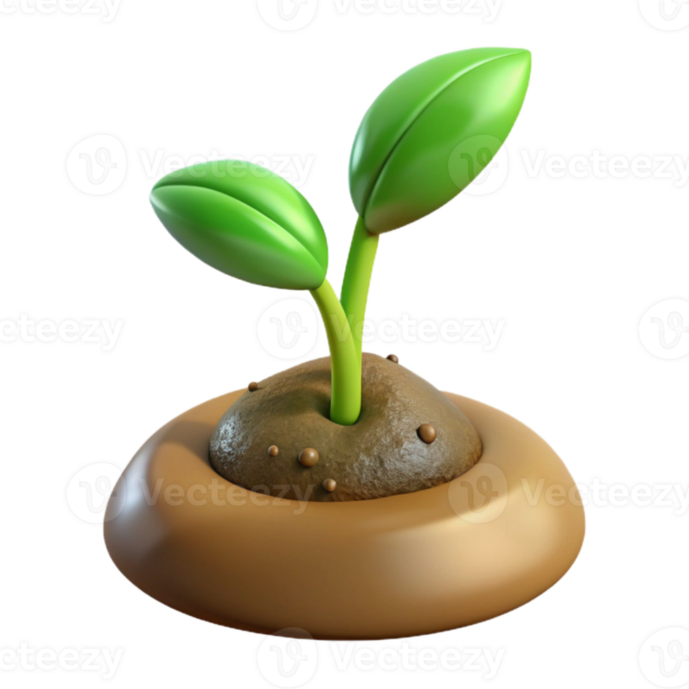 impressive minimalist A Sprouting Seedling Pushing Through the high quality png
