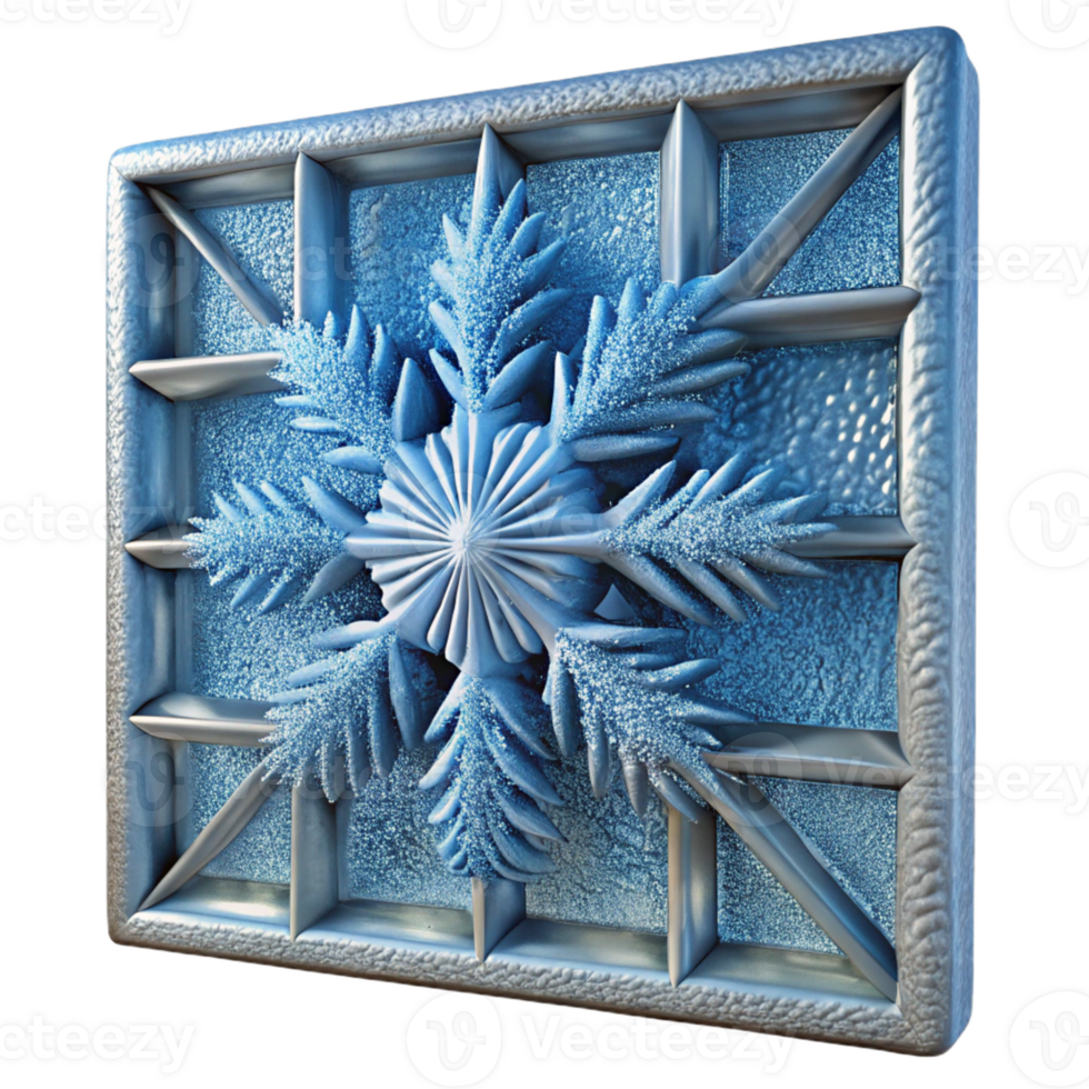 elegant vintage A Close Up of Frost Crystals on a premium png