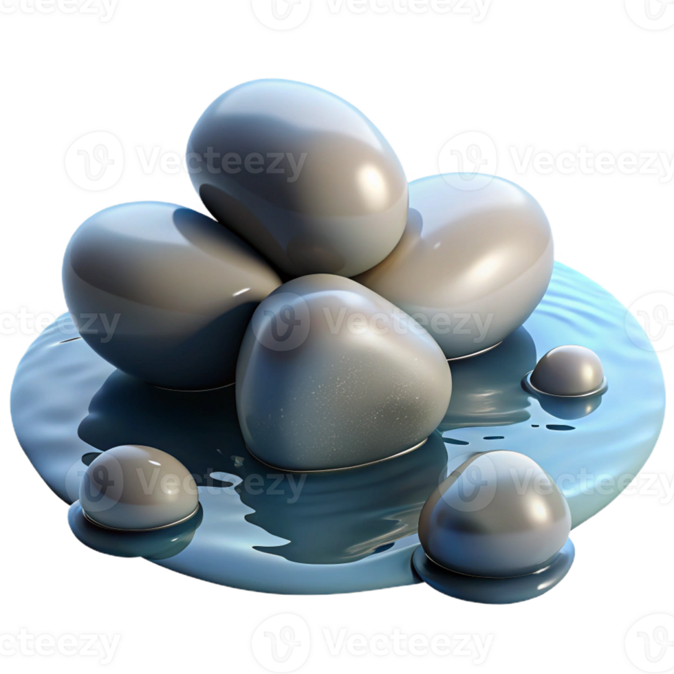 wonderful minimalist A Group of Pebbles Smoothed by Water high quality png