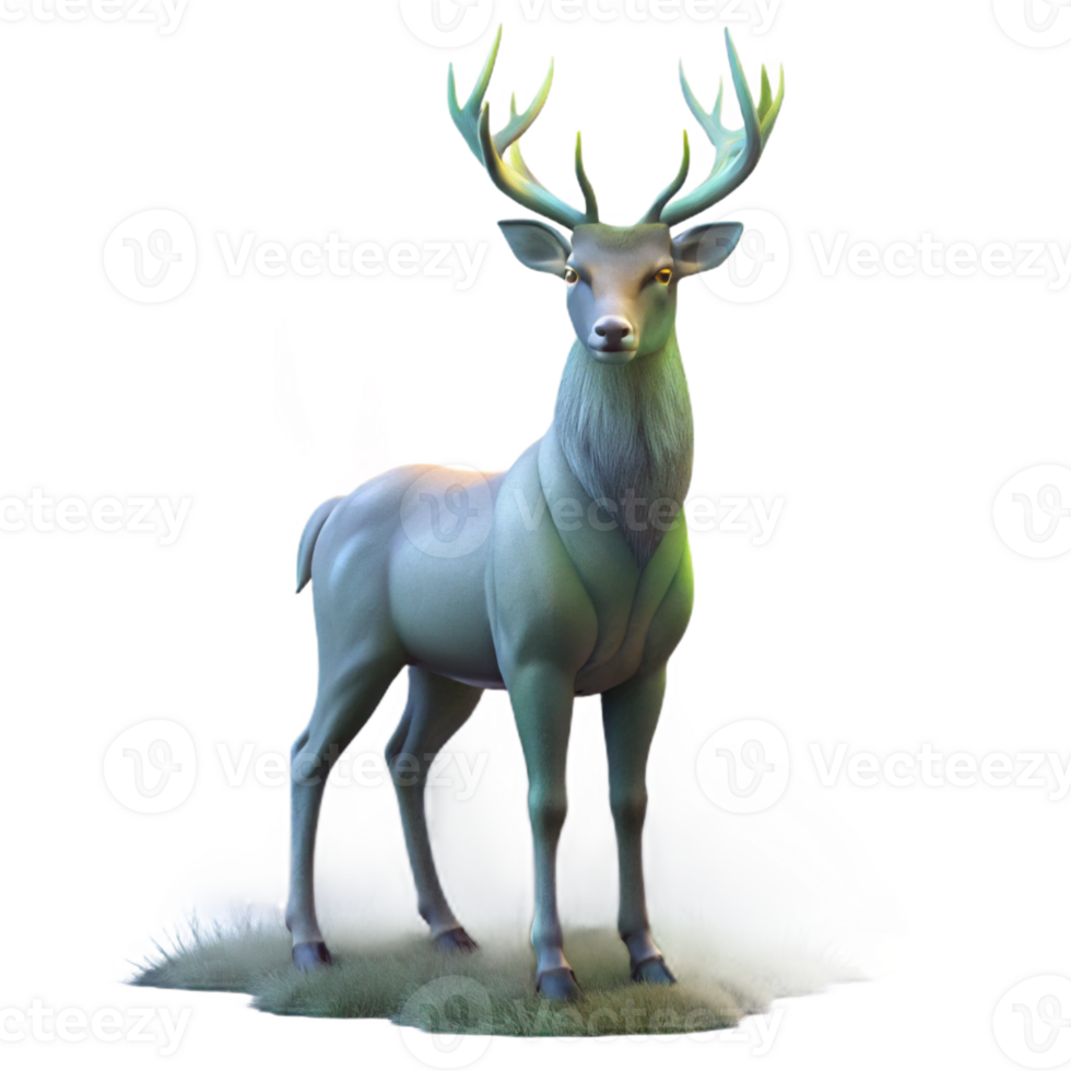 dramatic abstract A Majestic Stag Standing in a Misty authentic png