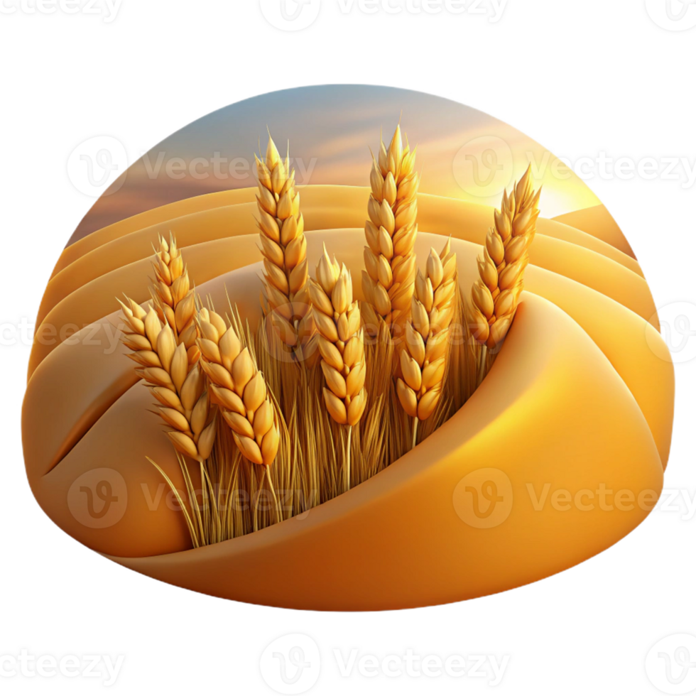 wonderful traditional A Rolling Field of Wheat Golden Light professional png