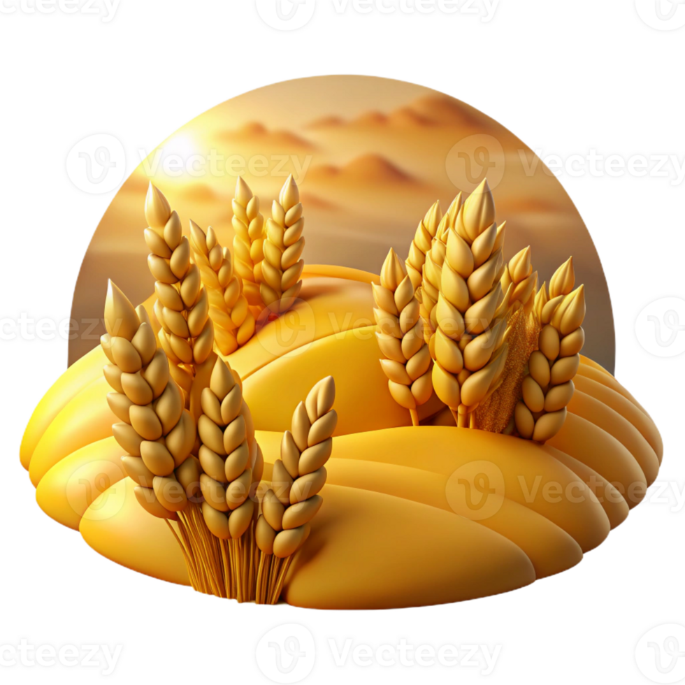 elegant contemporary A Rolling Field of Wheat Golden Light professional png