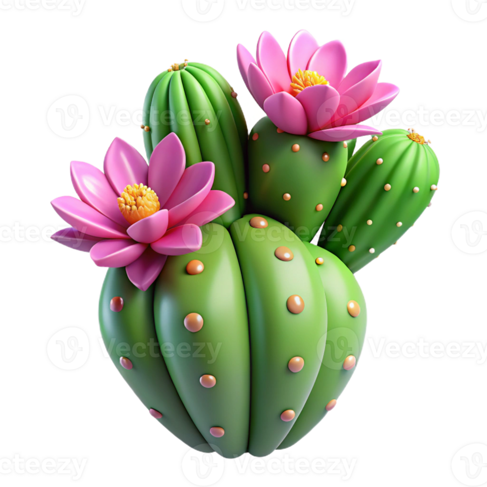 elegant contemporary A Cactus in Bloom Vibrant Flowers original png