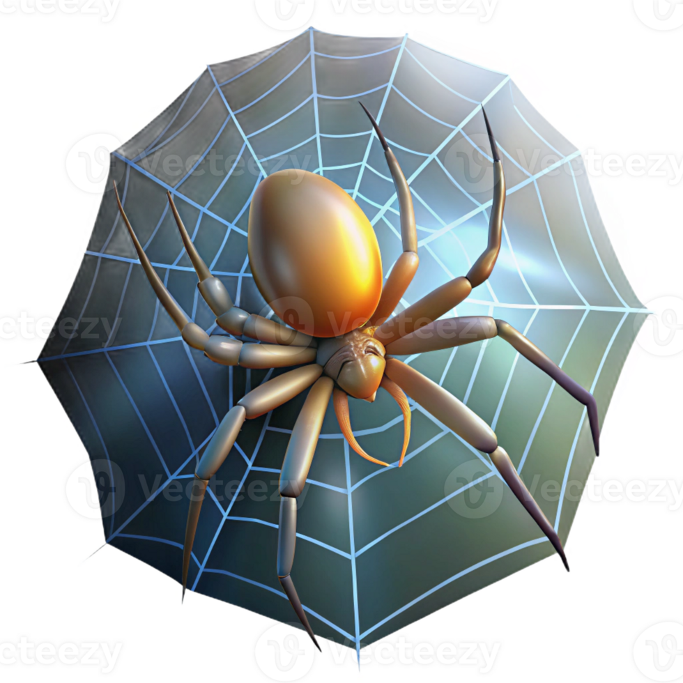 dramatic classic A Spider Spinning a Web in the Early authentic png