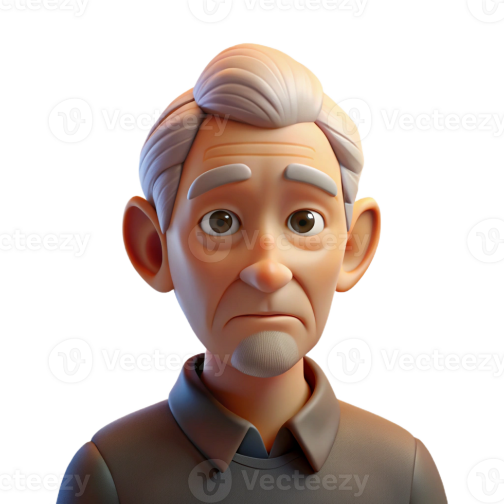 magnificent vintage Portrait of an Elderly Man with Deep authentic png