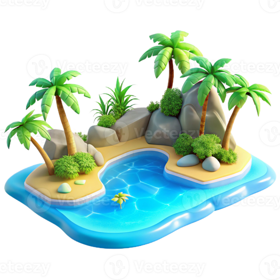 stunning abstract A Tropical Beach with Crystal Clear high resolution png