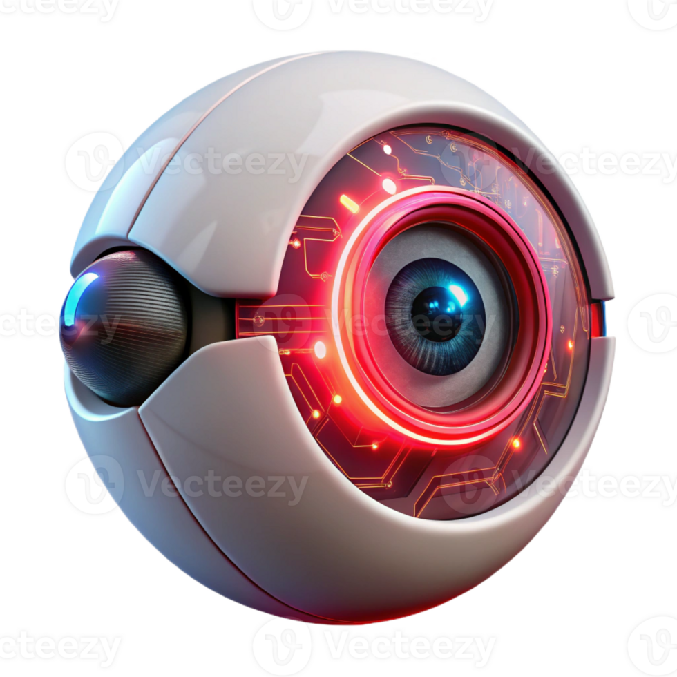 serene traditional A Close Up of a Robotic Eye Iris premium png