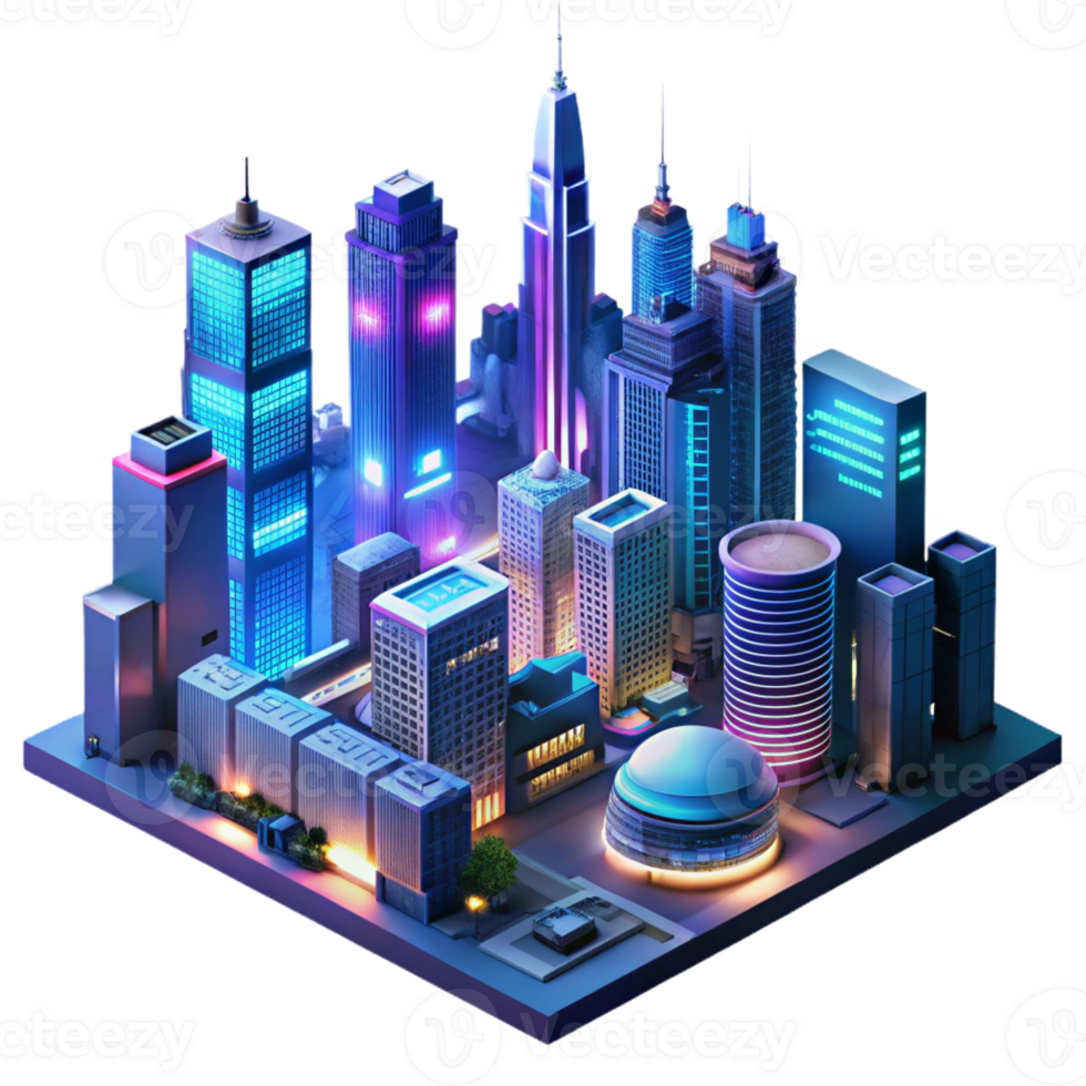 wonderful creative A Futuristic Cityscape at Night Flying authentic png