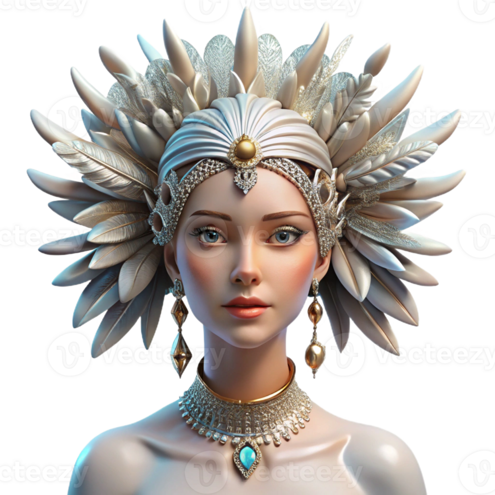 extraordinary vintage Portrait of a Woman with Elaborate professional png