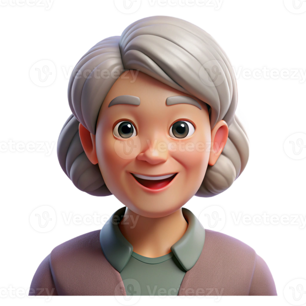 beautiful modern Portrait of an Elderly Woman with Kind original png