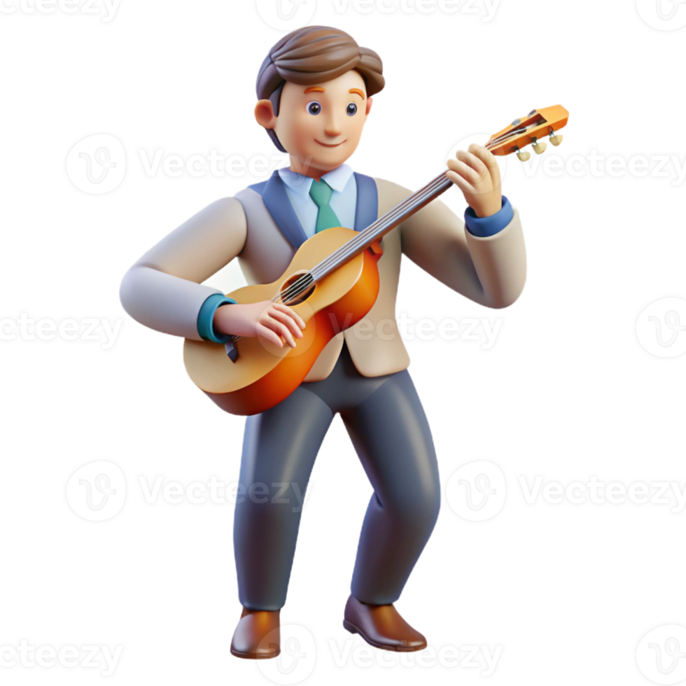 impressive modern Portrait of a Musician with Their high resolution png