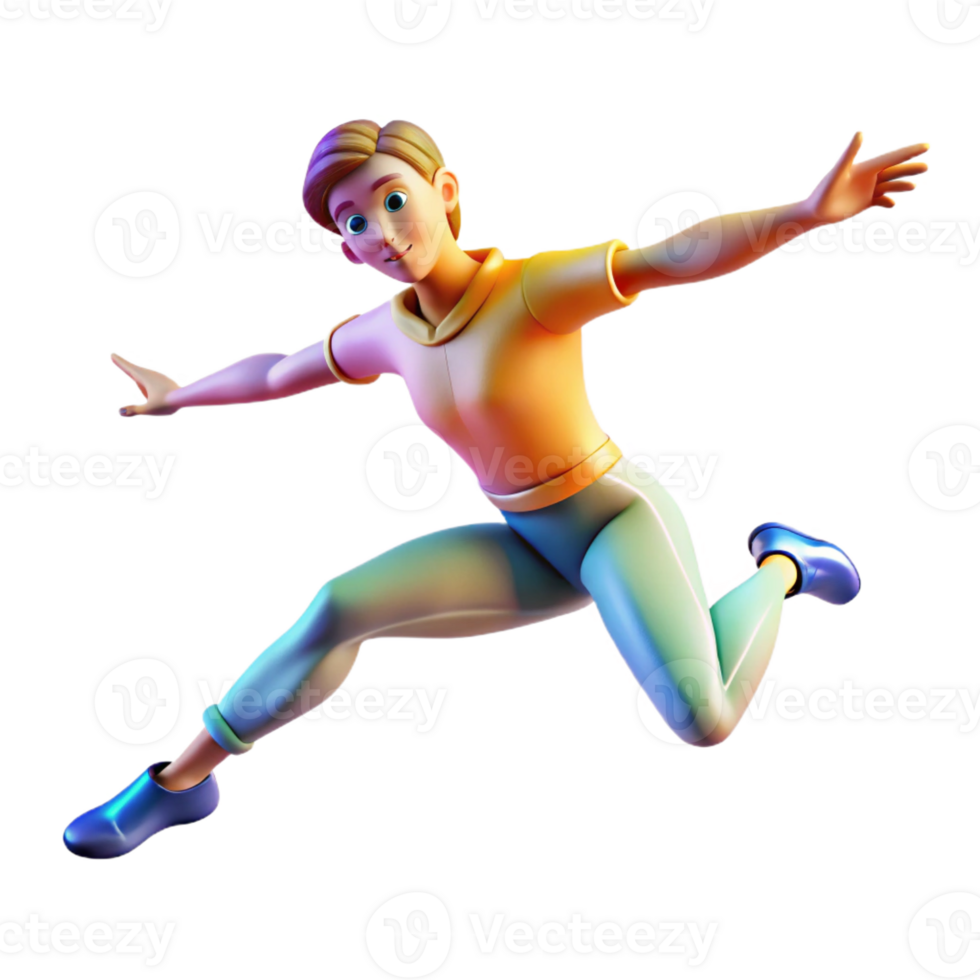 extraordinary abstract Portrait of a Dancer Mid Leap Motion original png