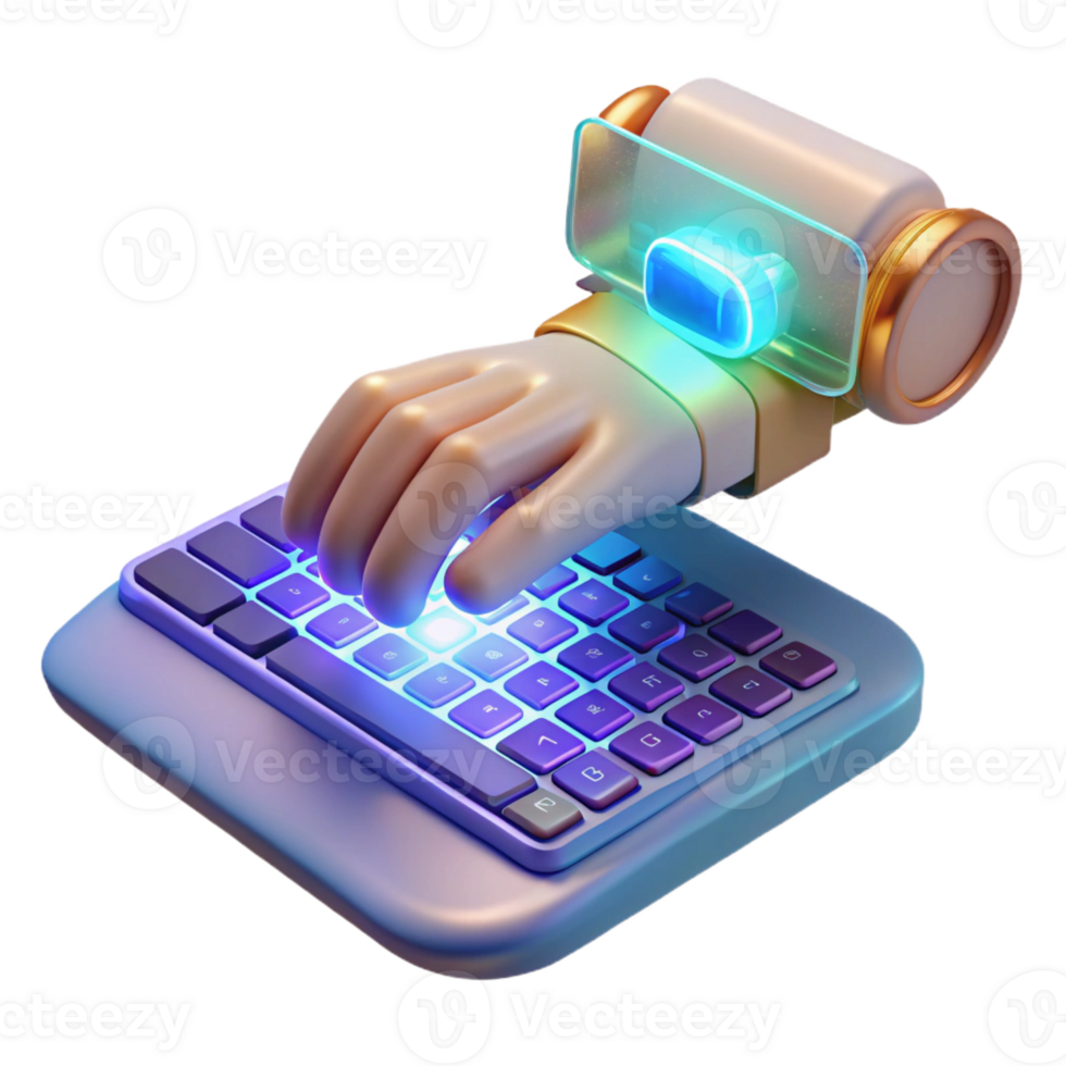 magnificent minimalist A Holographic Keyboard Projecting from a high quality png