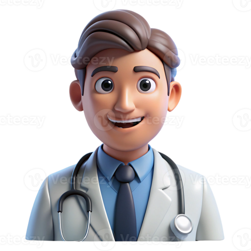 serene artistic Portrait of a Doctor with a Stethoscope detailed png