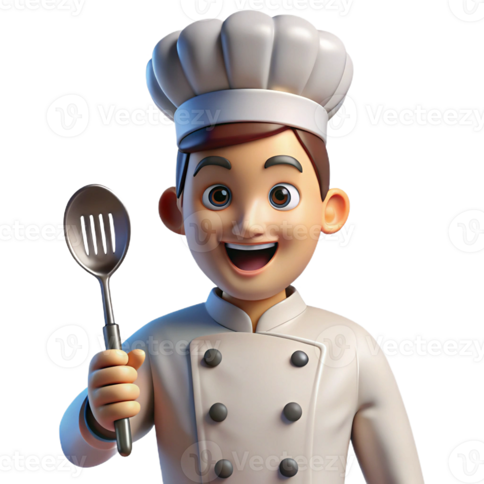 vibrant traditional Portrait of a Chef with a Confident high quality png