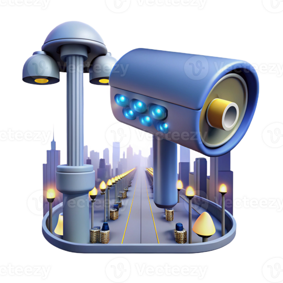 extraordinary classic A Futuristic Security Camera Scanning a genuine png