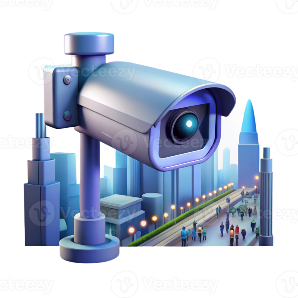 stunning minimalist A Futuristic Security Camera Scanning a genuine png
