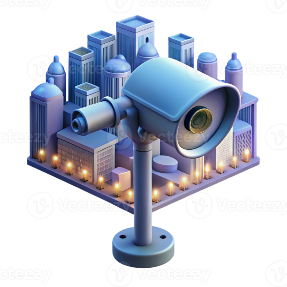 elegant rustic A Futuristic Security Camera Scanning a exclusive png