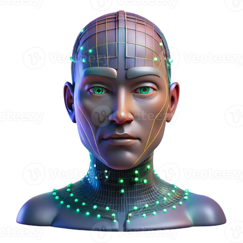 wonderful modern A Digital Representation of a Human Face premium png