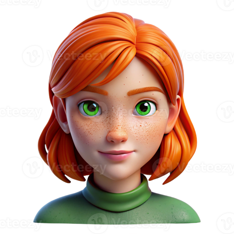 extraordinary traditional Portrait of a Young Woman with Fiery Red high resolution png