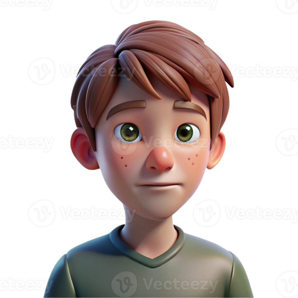 elegant artistic Portrait of a Teenage Boy with Short high resolution png