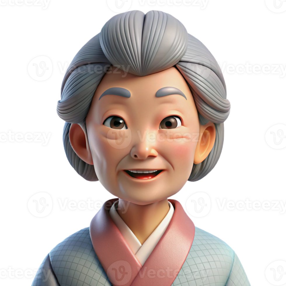 dramatic creative Portrait of an Elderly Woman with a detailed png