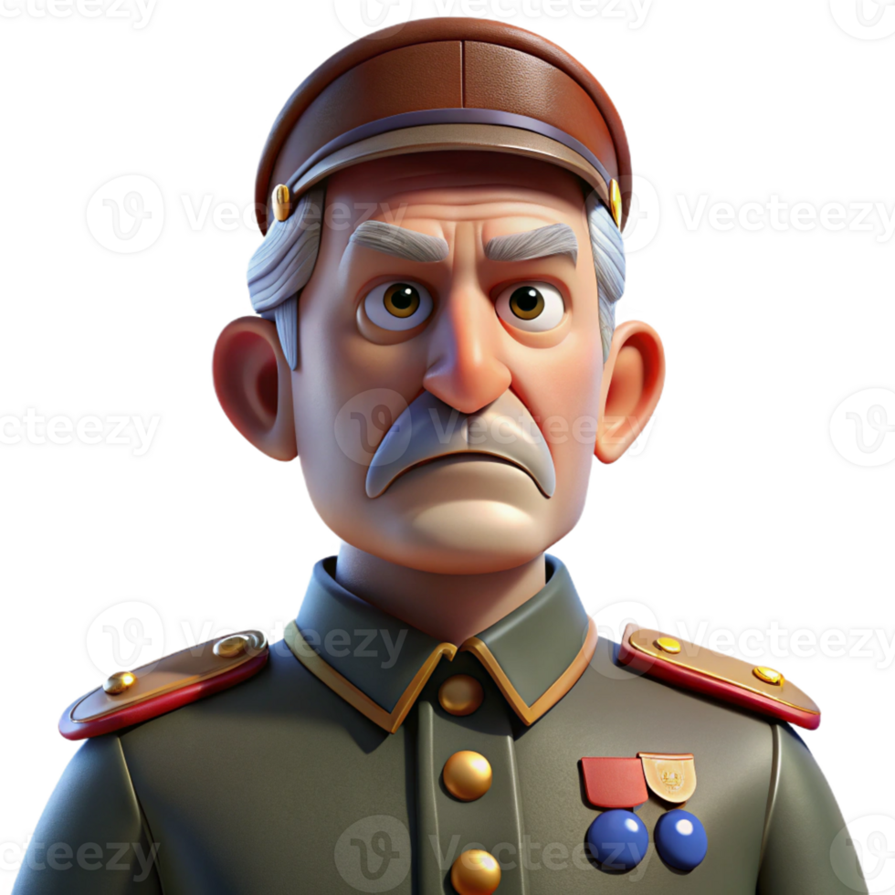 elegant contemporary Portrait of an Elderly Man with a Stern authentic png