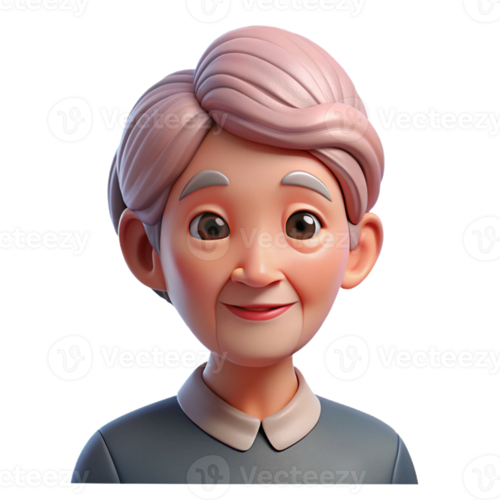 serene classic Portrait of an Elderly Woman with a detailed png