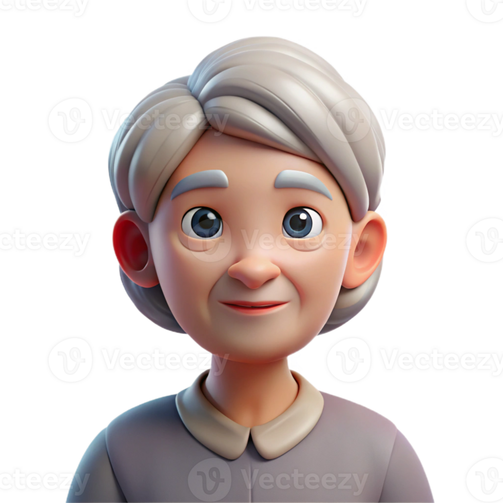 beautiful rustic Portrait of an Elderly Woman with a high quality png