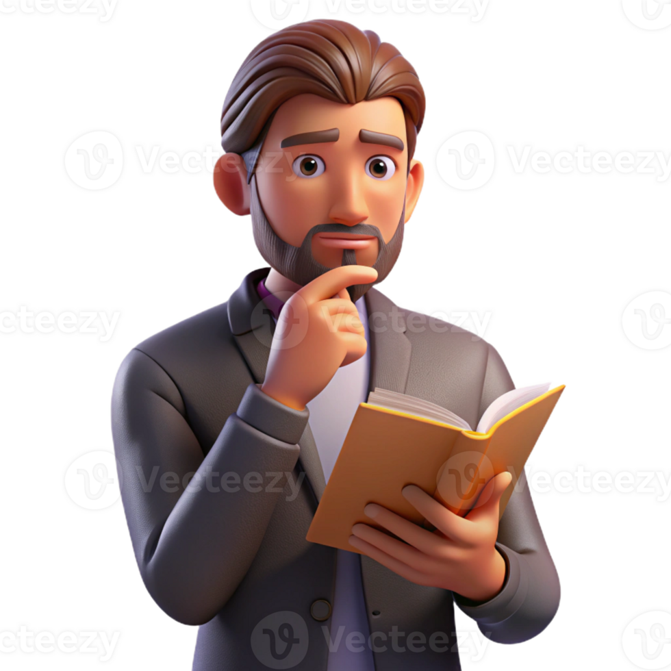 impressive contemporary Portrait of a Man with a Thoughtful original png