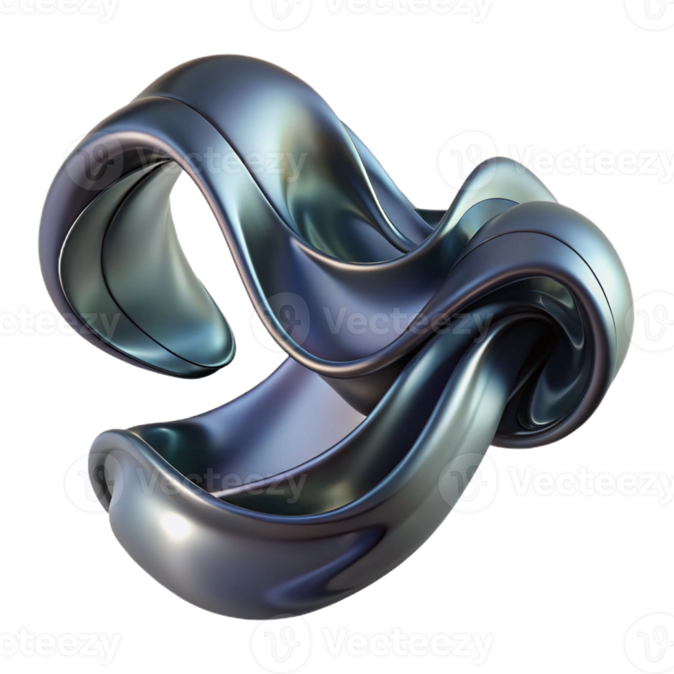 dramatic contemporary A Flowing Ribbon Like Form Made of detailed png