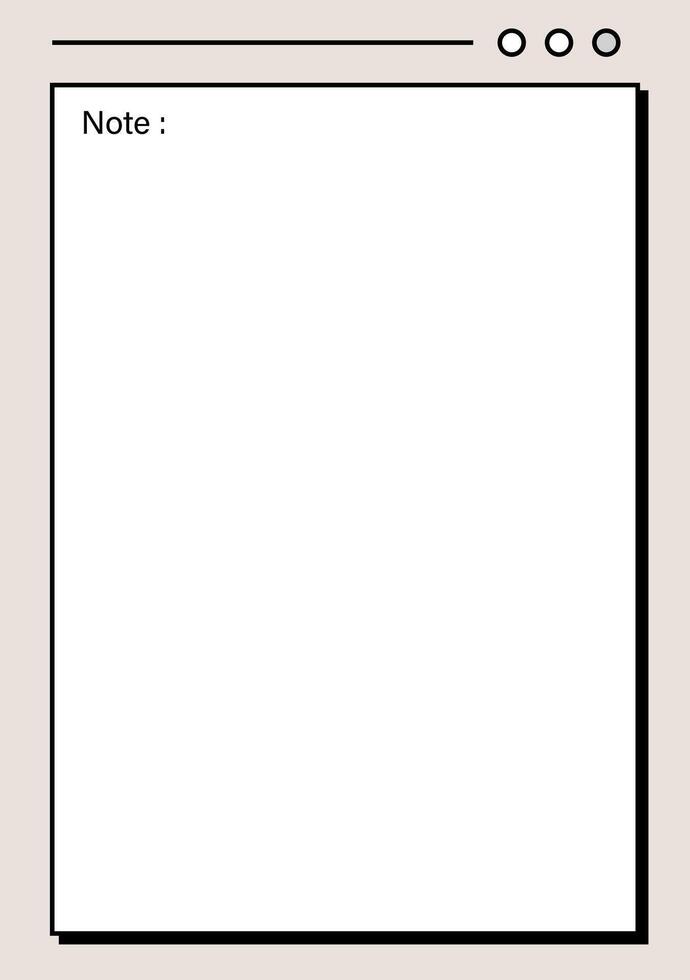 Note pad template blank template vector