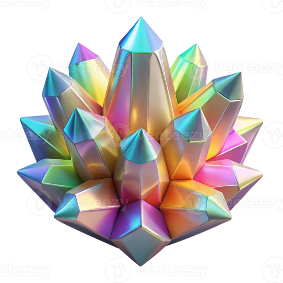 wonderful creative A Cluster of Crystalline Structures detailed png