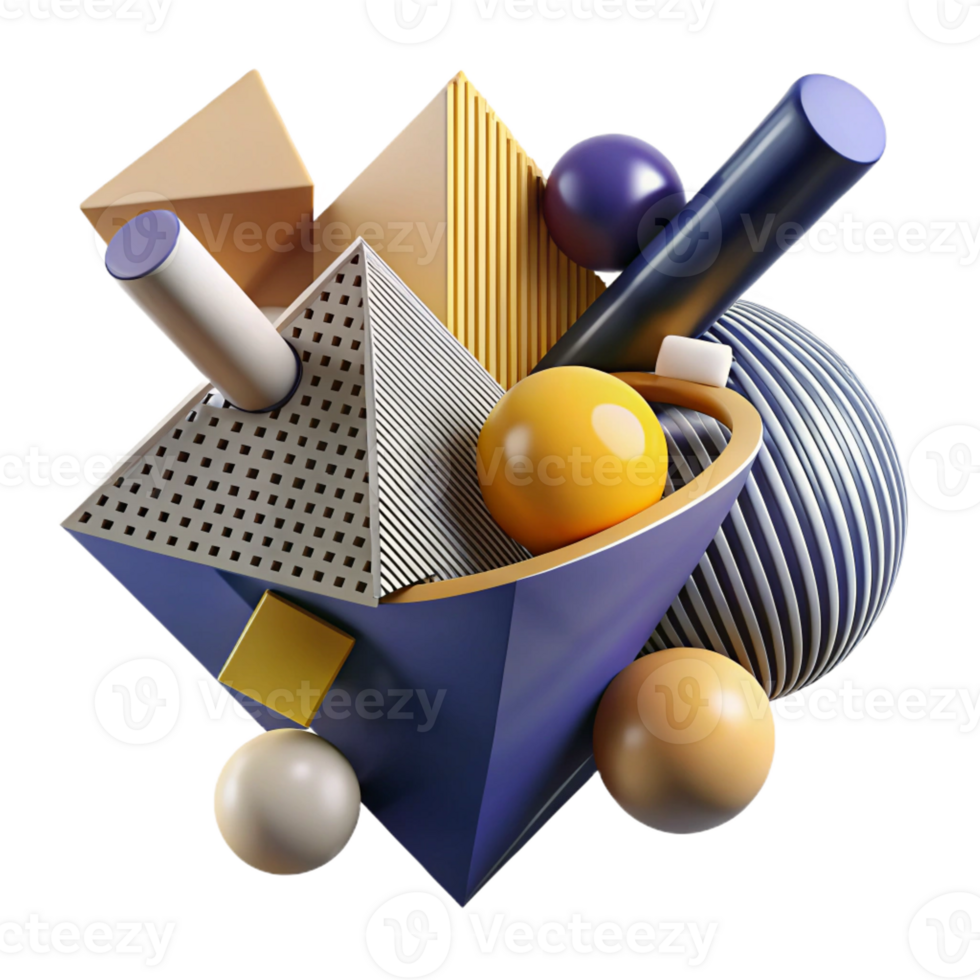 wonderful vintage A Dynamic Abstract Composition of high resolution png