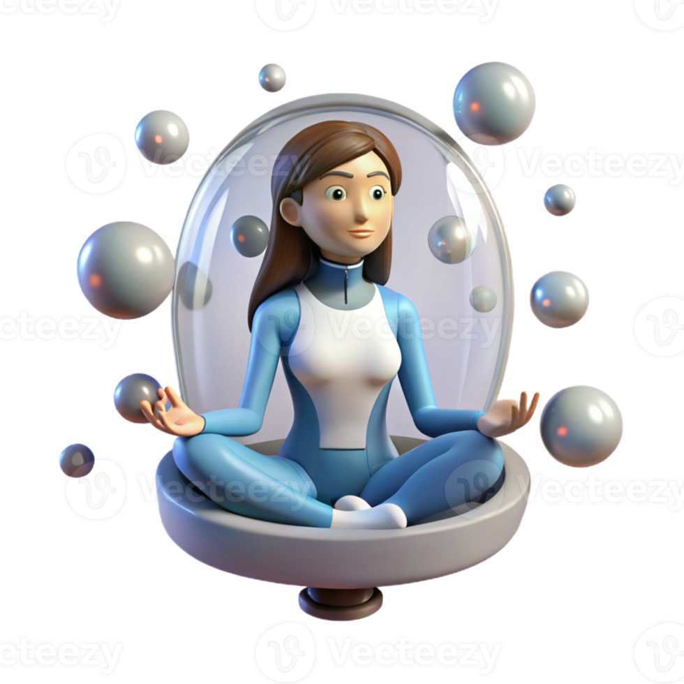 dramatic contemporary A Young Woman with Cybernetic Implants high resolution png